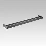 Cavallo Gun Metal Grey Square Double Towel Rail 800mm