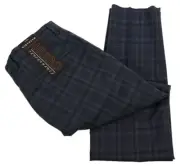 HUGO BOSS RED LABEL Blue Plaid HEIRON Extra Slim Fit Performance Pant 30 R NWT