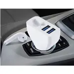 新款三合一車載藍牙耳機雙USB車充耳機 車充無線耳機汽車藍牙耳機@ #車用精品#行車安全#車充# 安全駕駛 禮物