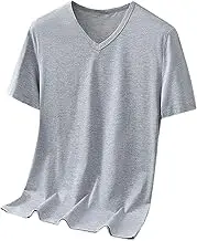 Business Shirts for Mens Short Sleeved Men's T Shirt Casual Collared Multipack Work Polo with Buttons Striped Jacket Slim Fit Tuxedo Wing Collar Double Cuff Stud Button