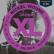 10 Sets D'Addario EXL120-8 8-String Nickel Super Lite Guitar Strings 9-65