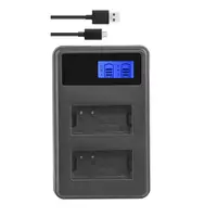 在飛比找蝦皮購物優惠-Nb-10l NB 10L USB LCD 2 槽充電器,適