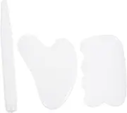 HONMEET 1 Set 3pcs Jade Scraping Board Versatile Massage Tools for and Face Relief for Unblocking and Scraping Durable and Comfortable Design for Home Massage Sessions