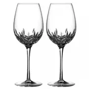 Waterford Lismore Essence Crystal Goblet Glasses - 2pc Set