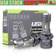 Pair 100W H4 9003 Mini Bi-LED Projector Lens Headlight Hi-Lo Retrofit 50000LM (for: Mini)
