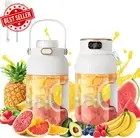 Portable Blender 1L Cordless White Smoothie Ice Juice Cup Leakproof Outdoor