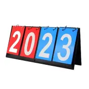 4-Digit Table Top Scoreboard Score Flipper for Basketball Tennis Volleyball