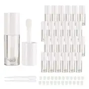 14pcs Empty 6ml big doe foot wand lip gloss tubes for DIY lipgloss White roun...
