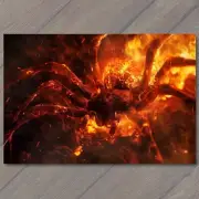 4x6" Spider from Hell Fire Evil Unusual Demon Devil Burn It Down Unusual