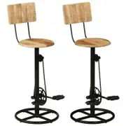 Bar Stools 2 pcs Solid Wood Mango