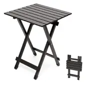 Folding Camping Table - Lightweight Aluminum Portable Picnic Table,