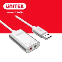 在飛比找momo購物網優惠-【UNITEK】立體聲USB外接式音效卡(外接式音效卡)