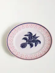 [AQUAZZURA CASA] AQUAZZURA CASA - Jaipur Painted Ceramic Charger Plate - Pink - One size One size Pink