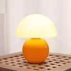 Mushroom Table Lamp Small Dimmable Table Lamp with Hand-Blown Glass Shade