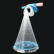 8ft Fishing Cast Net Quick Throw Nylon Mesh Drawstring Chain Bottom Spread