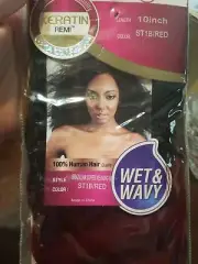 Isis Badu 100% Human Hair Quality Remi+ Wet & Wavy color ST1B/RED 10" weaving