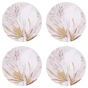 4PK Splosh Palm Cove Dried Palm Ceramic Beverage Coaster Decor 10.5cm Round