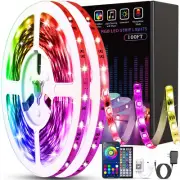 Luces LED Que Cambian De Color De 100 Pies (2 Rollos De 50 Pies) Con Control Rem