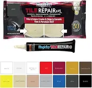 MagicEzy Tile RepairEzy - Porcelain Tile Repair Kit - Fix Cracked or Chipped Ceramic Tiles Fast - Thick Structural Repair Filler, Putty and Adhesive for Tiles (Grey)