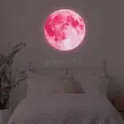 AUS 30cm Creative 3D Large Moon Glow In The Dark Fluorescent Wall Sticker Decal