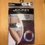 Jockey Essentials Seamfree Slimming Brief's, Cooling Shapewear Size 3XL Red