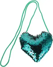 [FRCOLOR] Valentine's Day Heart Purse Sequin Lanyard Bag Toddler Handbags for Girls Party Purse