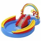 New Intex Rainbow Ring Inflatable Play Center Pool Water Slide 117" X 76" X 53"