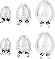DECHOUS Eggs Candy Easter Egg Mold: 6pcs Large 3D Dinosaur Egg Chocolate Mold Fondant Giant Ostrich Egg Cake Non-Stick Baking Tools for Candy Jelly Pudding Sugar Craft Decorating