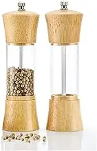 Acrylic Salt and Pepper Grinders 2 Pack Salt and Pepper Grinder Set Adjustable Ceramic Core Salt Grinder and Pepper Mill