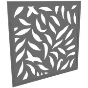 ProtectorAl 300 - 940 x 300 - 940mm Light Charcoal Large Leaf Framed Composite Decorative Panel