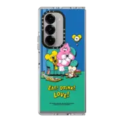 Galaxy Z Fold6 Clear Case EAT! DRINK! LOVE! BY ZIZONE