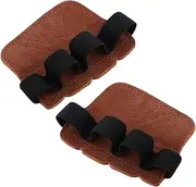 LOORGVEL Grip Support Fitness Grip Pads Lifting Pads Lifting Hand Grips Fitness Training Grips Leather Lifting Gloves Weightlifting Grip Gloves Leather Grip Pads Lifting Grips Brown