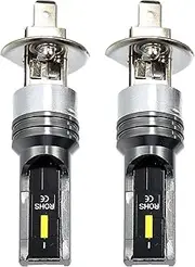 X AUTOHAUX H1 Fog Lights Bulbs Bulb 80W Power 2 LED CSP Chips Auto LED Car Driving Running Lamp Bright Waterproof Aluminum White (Set of 2)