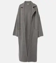 [Toteme] Toteme Ribbed-knit wool-blend cardigan AU 14 grey