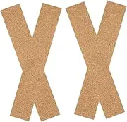 WOFASHPURET 4pcs Self-Adhesive Cork Wall Strips Cork Board Strips for Office Home Decoration for Photos Memos Creative Design Easy to Install