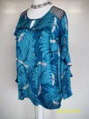 NWT Taking Shape DRAGONFLY PALM TOP long sleeve - plus sizes 14-16-18