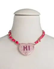 Betsey Johnson Large Crystal Hi Sweetheart Necklace