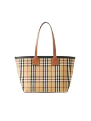 Burberry Small London Tote in Briar Brown/Black