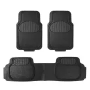 Universal Rubber Floor Mats Touchdown Football Design Black for Car SUV Van (for: Mitsubishi)