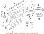 Genuine OEM Door Interior Trim Panel Nut for Honda 91561S5PA01 (for: Honda)