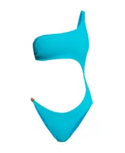 Medusa plaque detail swimsuit 1,2,3,4,5 Blue