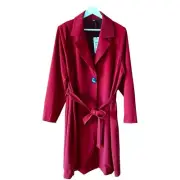 TAKING SHAPE Coat Womans Size 20-22 Burgundy Red Stretch Pockets BNWT Rrp$199.95