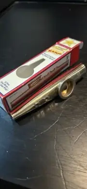 2003-Kazoo Metal Tin Musical Toy Red & Silver Instrument Noise Maker