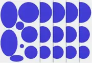 5 Sheets Down Jacket Repair Patches, Geometric Shape Puffer Self Blue