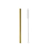 10Pcs Drinking Straw Reusable Metal Sharp Top Bubble Tea Straws 304 Stainless Steel