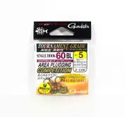 Gamakatsu 68114 Single 60 BL Barbless Area Plugging C Hook Size 5 (6470)
