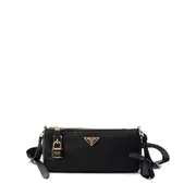 [Prada] Prada Small Leather-trim Shoulder Bag ONE SIZE BLACK