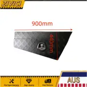 BLACK Aluminium Toolbox Tapered Under Tray 4WD Ute Tool Box 900mmx230mmx450mm