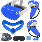 VR Controller Silicone Shell Case Face Cover For Oculus Quest 2 Accessories Set
