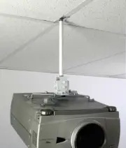 ALZO Short Suspended Drop Ceiling Video Projector Mount with Scissor Clamp for T